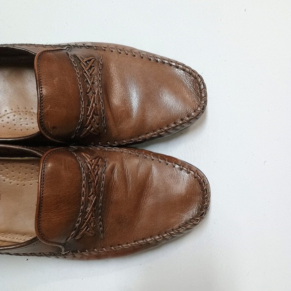 Florsheim Cognac Brown Slip On Leather Loafer Braided Men\'s 9 Wide main image 10